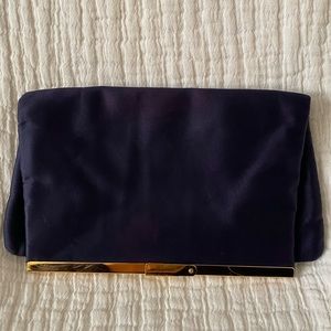 Vintage Navy Soft Clutch Purse by Flah Co.
